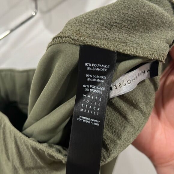 WHBM the wide leg crop green size 2 - Picture 9 of 11